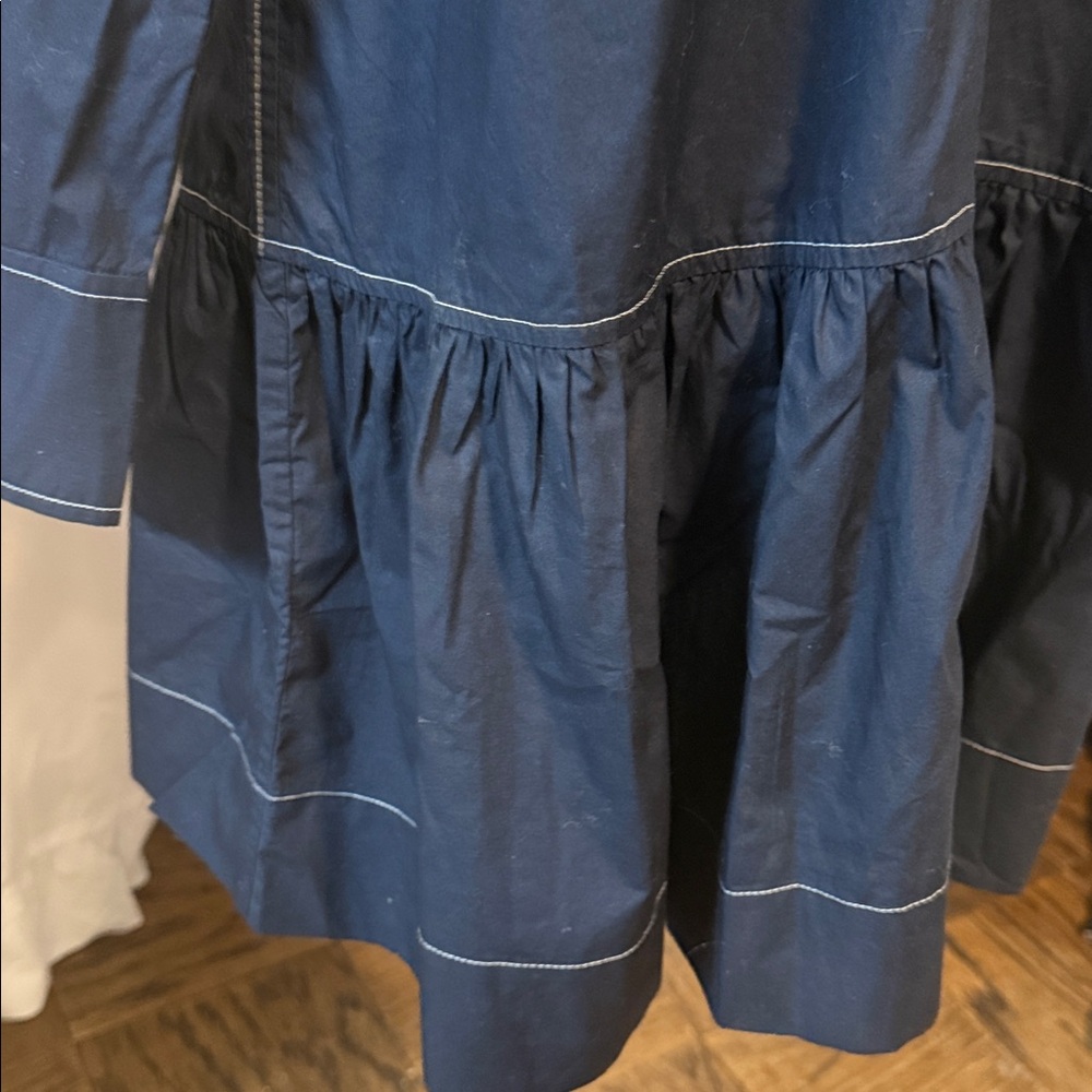 Ganni Navy Poplin mini shirt dress 36euro 6US - Picture 4 of 10
